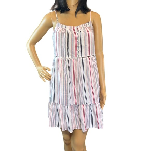 mi ami Dresses & Skirts - mi ami Sleeveless Striped Summer Dress in white, red, blue Size m
